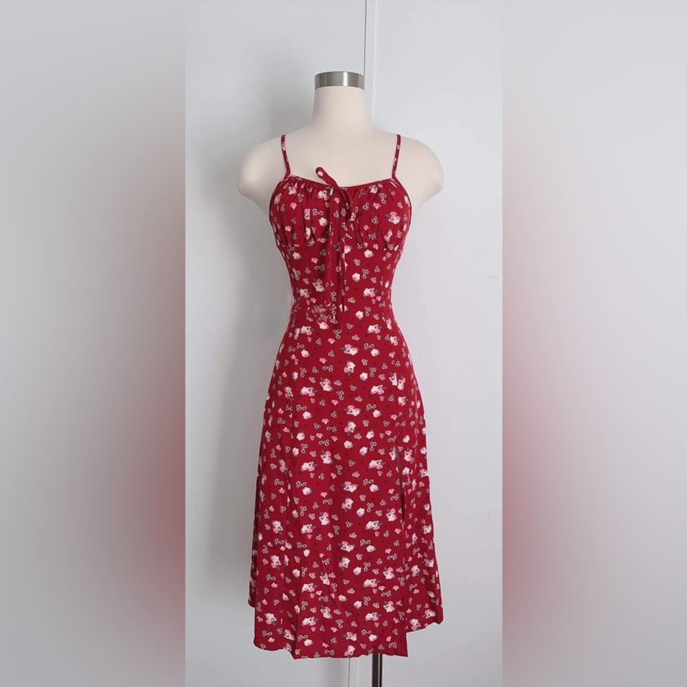 Red Floral Dress